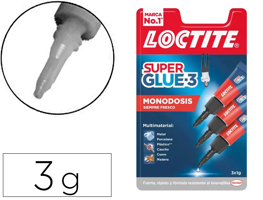 Loctite Super Glue-3 Monodosis 3x1g