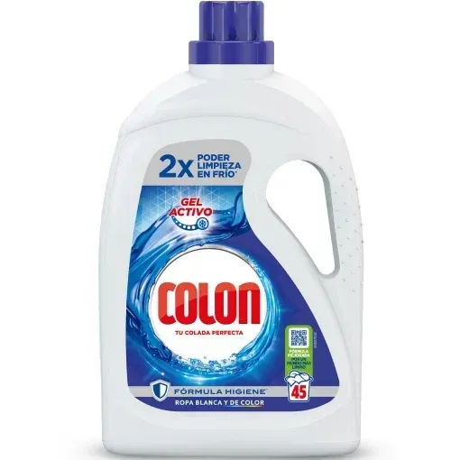 Colon Gel Activo Detergente Liquido para Ropa Blanca Y De Color 45 lavados