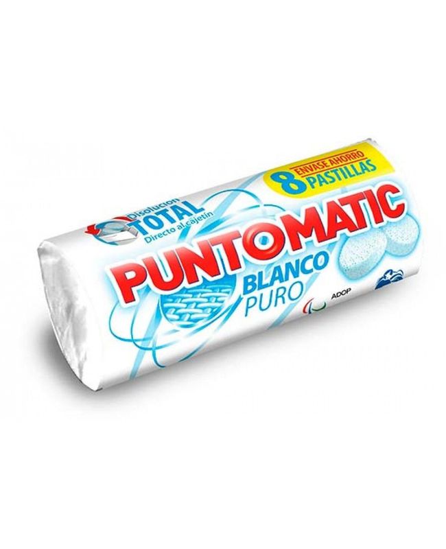 Punto Matic Detergente En Pastilla Blanco Puro 8 Unidades