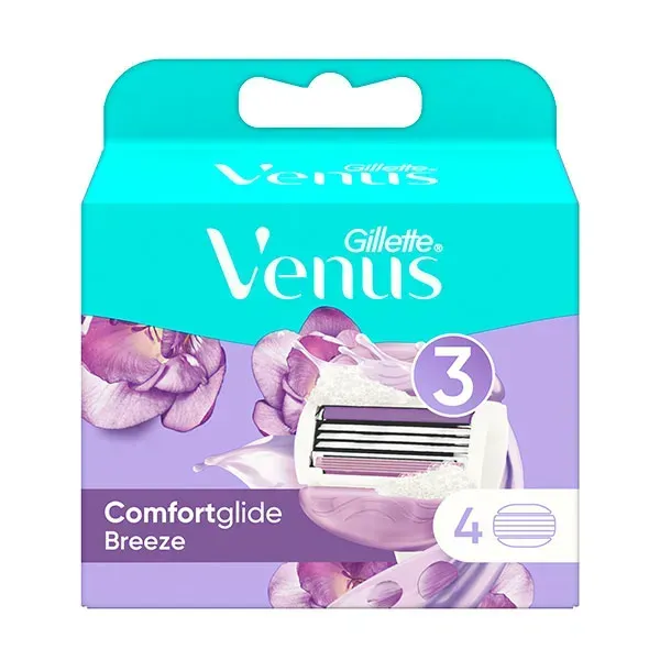 Gillette Venus Comfortglide Breeze Recambio Paquete de 4 Unidades