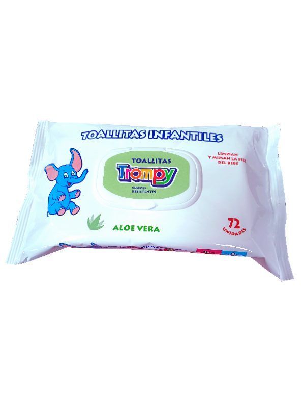 Trompy Toallitas Húmedas Infantiles Aloe Vera 72 Unidades