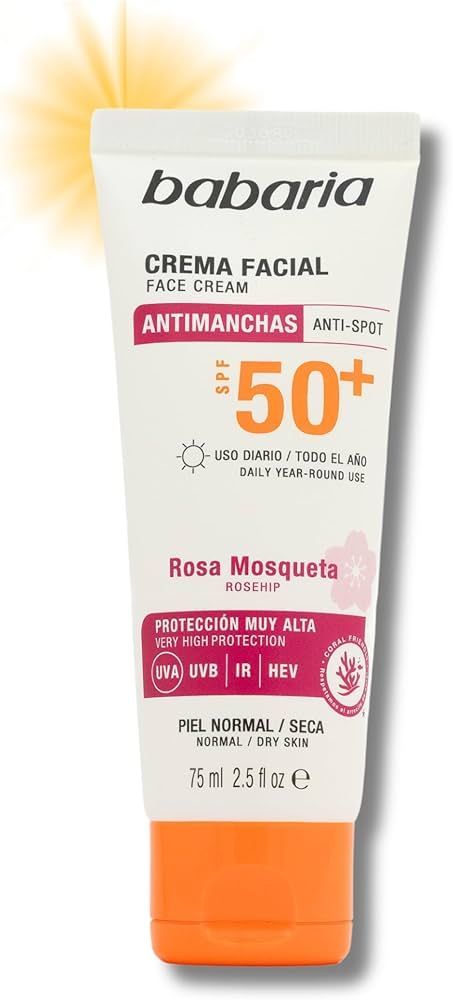 Babaria Crema Facial Antimachas SPF50 Rosa Mosqueta 75ml