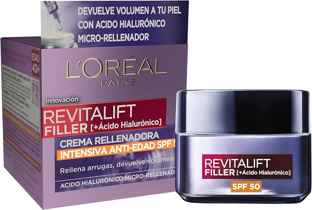 Loreal Revitalift Filler  Crema Ácido Hialuronico  SPF50  Intensiva Anti-edad 50ml