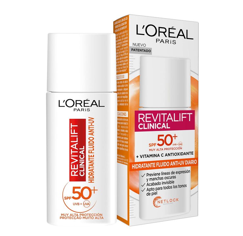 Loreal Revitalift Clinical Fluido Hidratante SPF50 Con Vitamina C  50ml