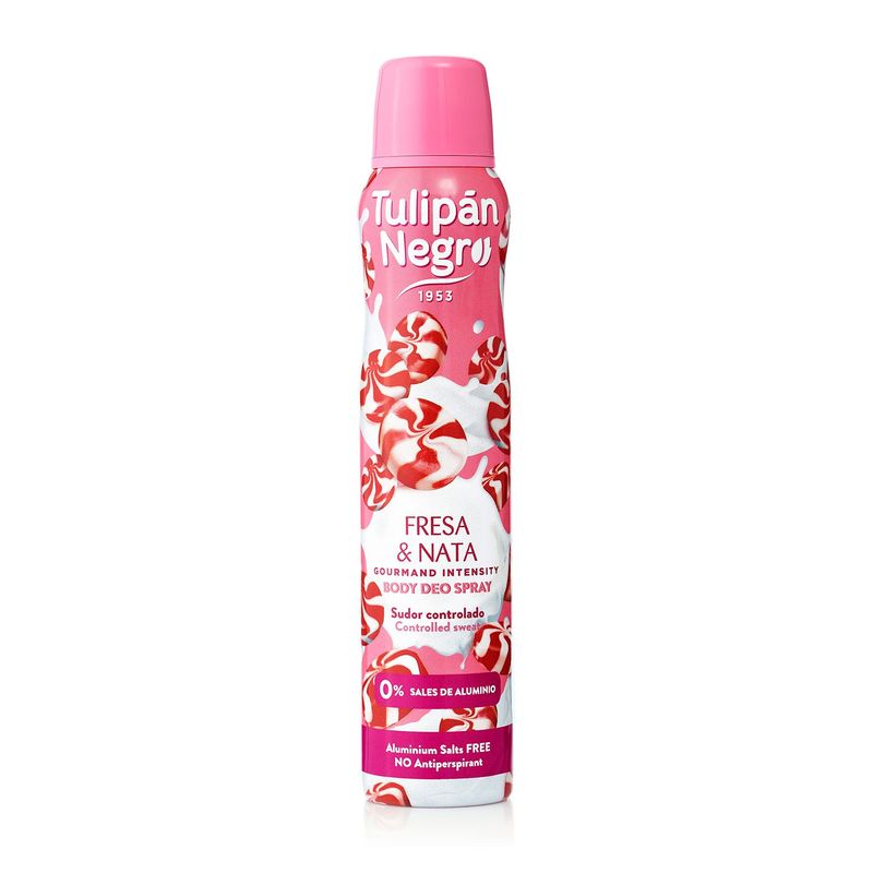 Tulipan  Negro Desodorante Spray Fresa y Nata 200ml