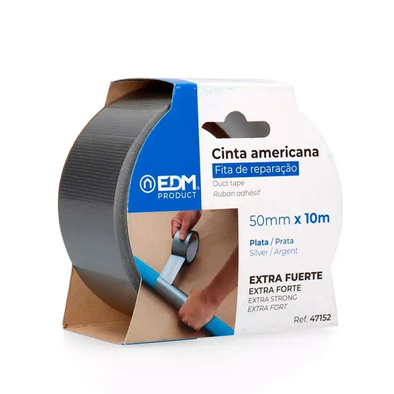 EDM Cinta Americana Plata 50mm x 10m