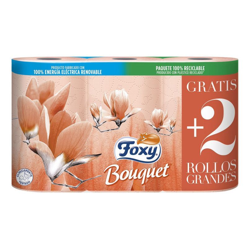 Foxy Bouquet Melocotón Papel Higiénico 6 Rollos