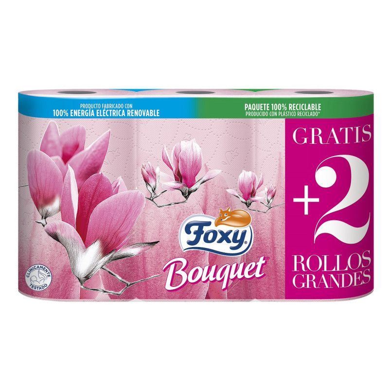 Foxy Bouquet Rosa Papel Higiénico 6 Rollos