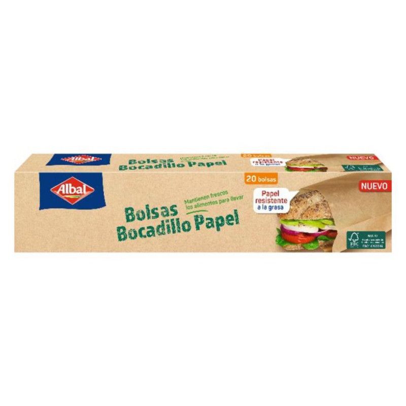 Albal Bolsa Bocadillo De Papel 20 Unidades
