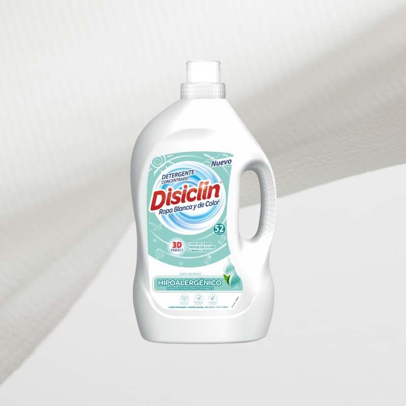 Disiclin Hipoalergénico Detergente Liquido Para Ropa Blanca y de Color 52+5 Lavados