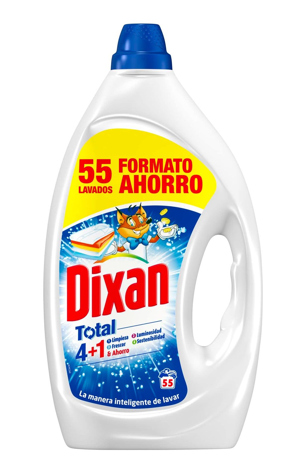 Dixan  Total 4+1 Detergente Liquido Ropa Blanca Y De Color 30 lavados