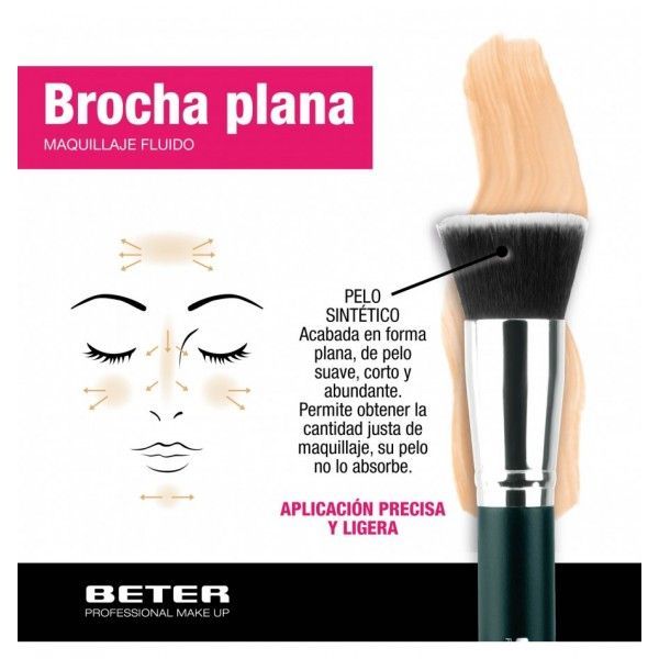 Beter Brocha Maquillaje Fluido Pelo Sintético