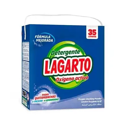 Lagarto Oxigeno Activo Detergente en Polvo 35 Lavados
