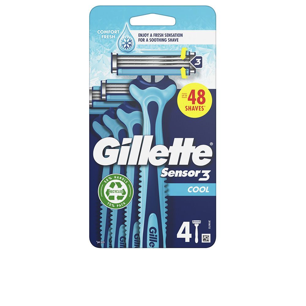 Gillette sensor 3 cool Cuchillas desechables 4+1 Unidades