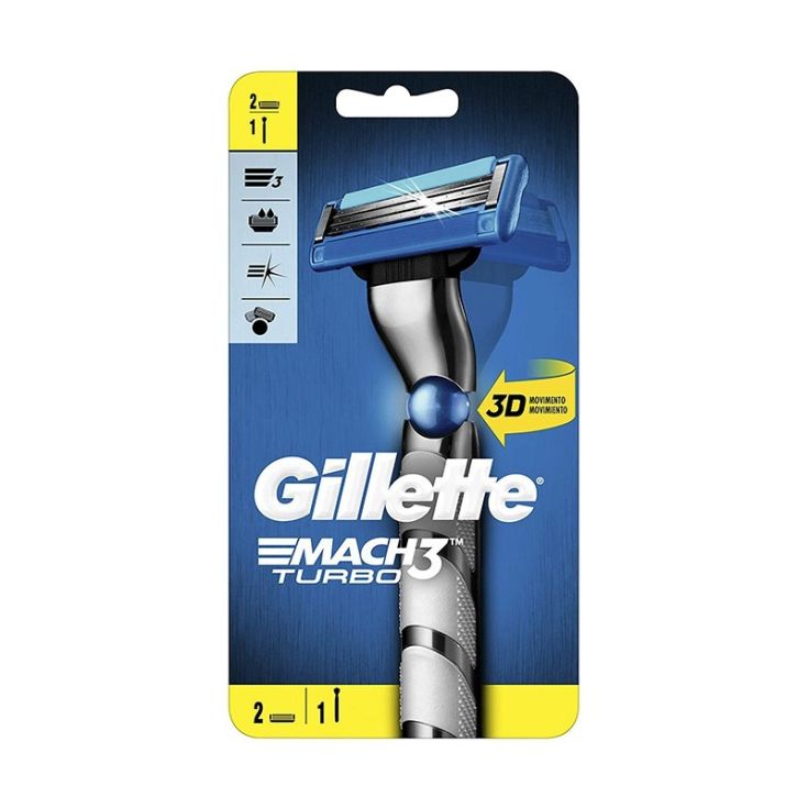 Gillette Mach3 Turbo Aparato + 2 Recambios
