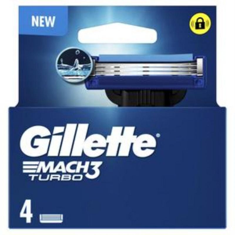 Gillette Mach3 Turbo Paquete de 4 Recambios Gillette Mach3 Turbo Paquete de 4 Recambios