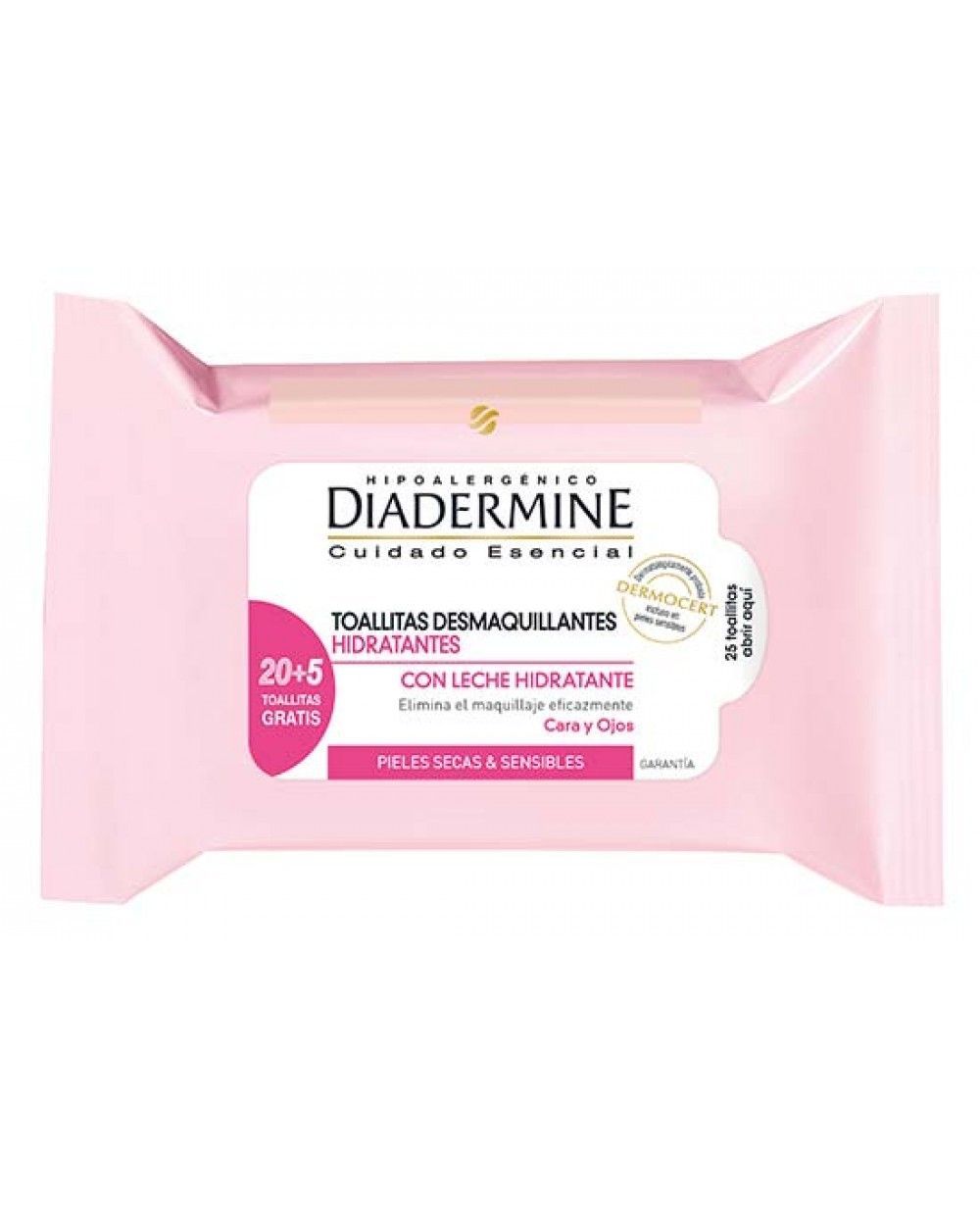 Diadermine Toallitas Desmaquillantes Hidratantes Piel Seca o Mixta