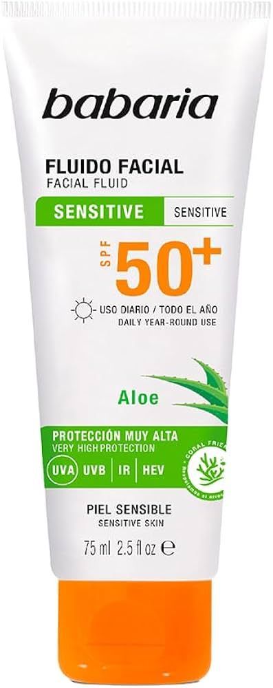 Babaria Fluido Facial SPF 50 Aloe Vera 75ml