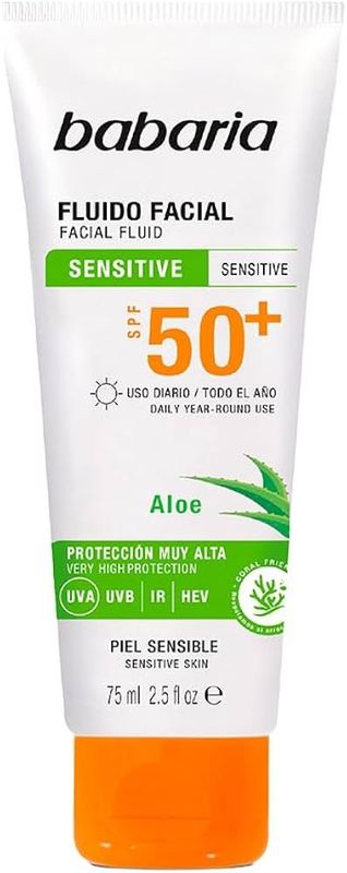 Babaria Fluido Facial SPF 50 Aloe Vera 75ml