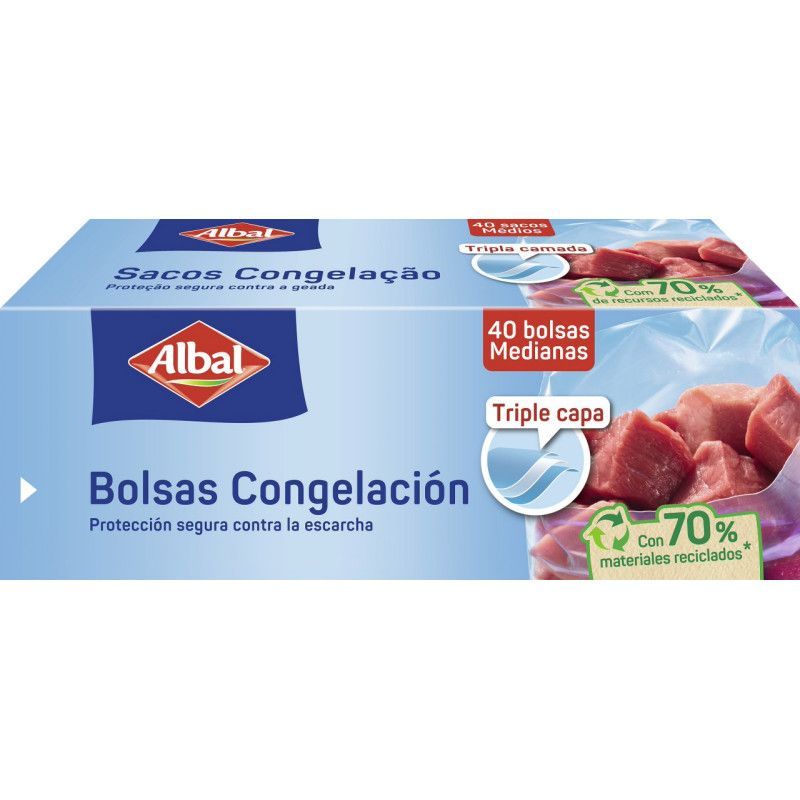 Albal Bolsas Congelación 40 bolsas  Medianas