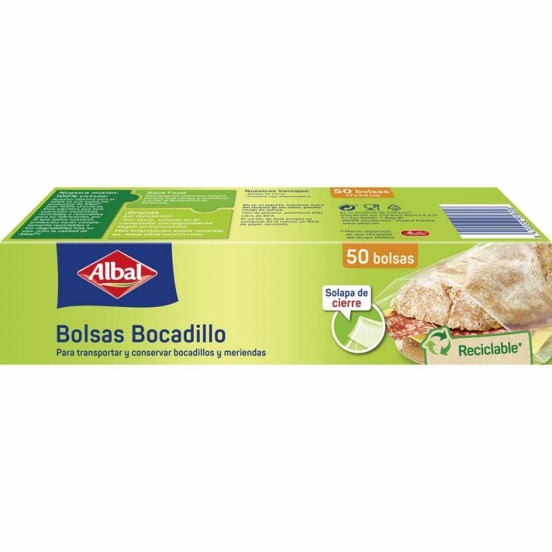 Albal Bolsas Bocadillo 50 Unidades