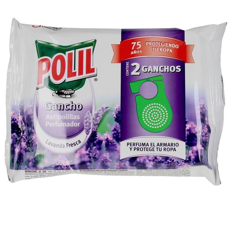Polil Gancho Antipolillas Lavanda Fresca 2 Unidades