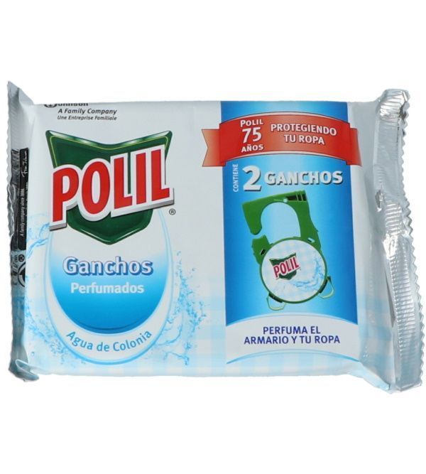 Polil Gancho Antipolillas Agua de Colonia 2 Unidades