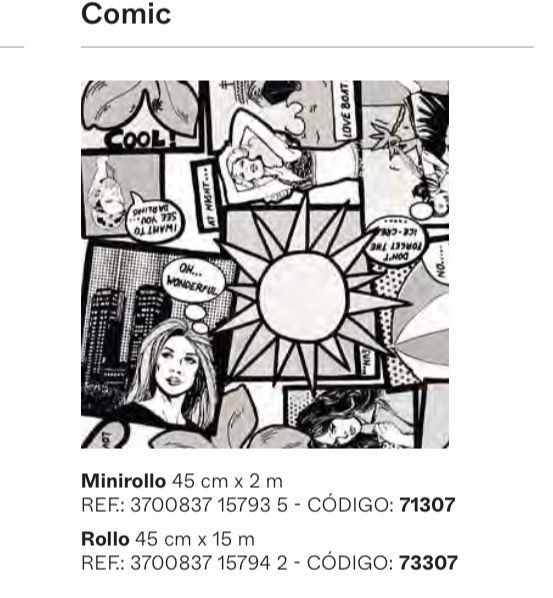 Dintex Lamina adhesiva Comic Rollo  45cm x 2m