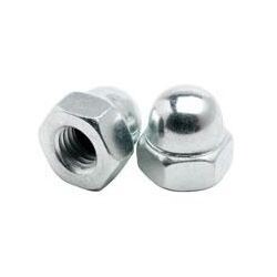 DOME NUTS MILD STEEL BRIGHT ZINC PLATED M3 To M30