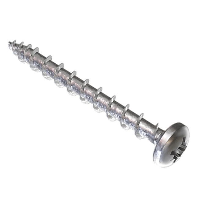 SCREW-TITE PAN POZI PZ2, ALL PURPOSE SCREW, NET COAT ZINC PLATED