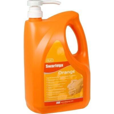 SWARFEGA ORANGE HAND CLEANER PUMP PACK 4LTR