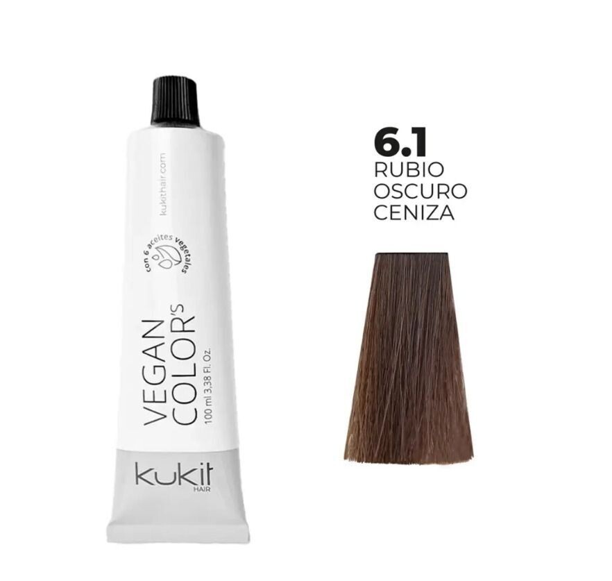 TINTE KUKIT 6.1 RUBIO OSCURO CENIZA 100ML