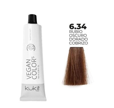 TINTE KUKIT 6.34 RUBIO OSCURO DORADO COBRIZO 100ML