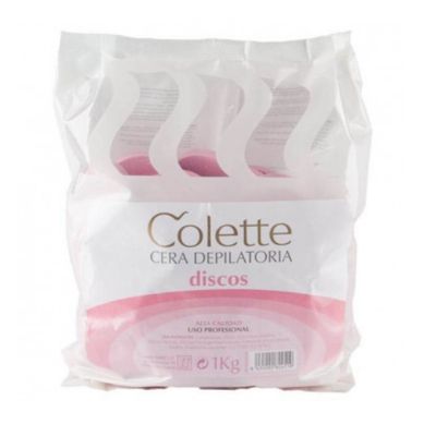 CERA COLETTE EN DISCOS ROSA 1 KILO