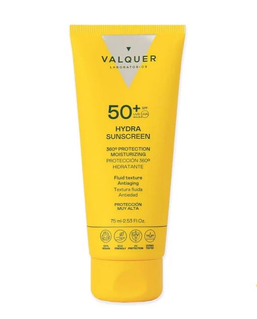 CREMA FACIAL HYDRA SUNSCREEN SPF 50+ HIDRATANTE Y ANTIEDAD VALQUER 75ML