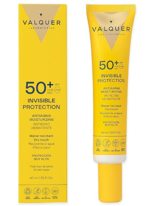 CREMA FACIAL INVISIBLE PROTECTION 50+ ANTIEDAD VALQUER 40ML