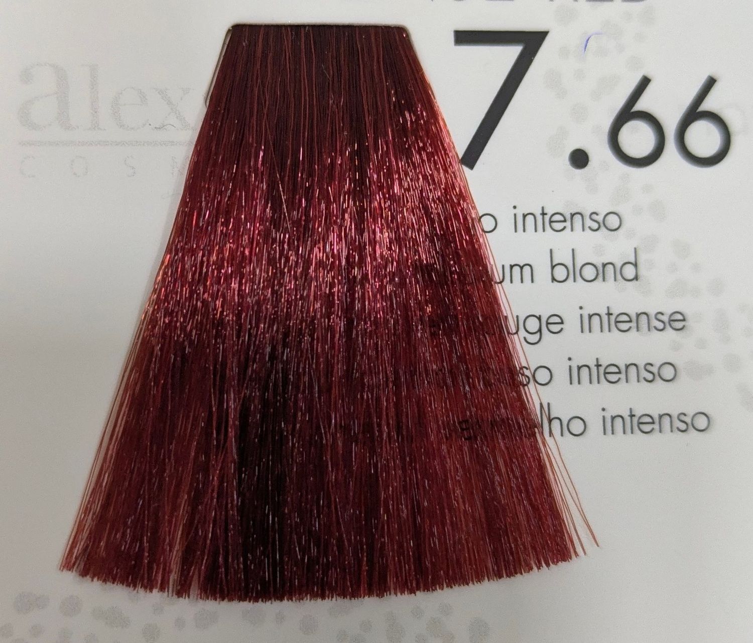 TINTE ALEXANDRE  7.66 RUBIO MEDIO ROJO INTENSO 60ML