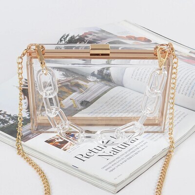 Clear plastic clutch sale