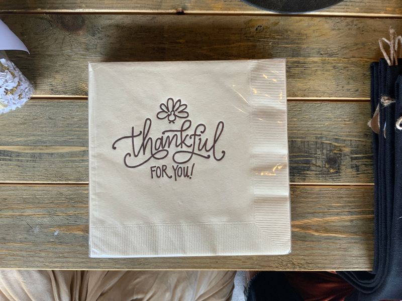 Thankful for You Napkins - Luncheon