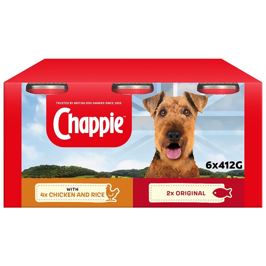 Chappie Chicken &amp; Rice Tins 6x412g