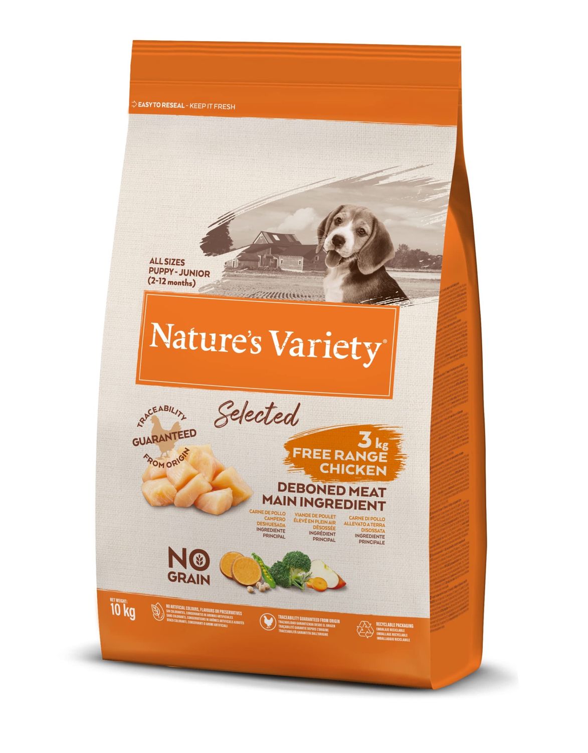 Natures Variety Selected  Puppy Jnr  Chicken dry food 10kg