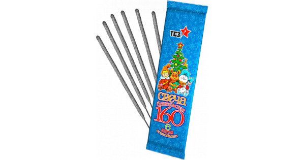 ТР165 Свеча бенгальская 160 мм (ТСЗ) *1/200/(6) (уп.)