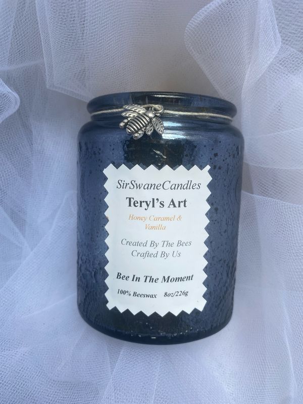 8oz Medium Teryl’s Art (Honey Caramel &amp; Vanilla) Candle