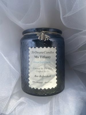 8oz Medium Ms Tifiany (Ocean Soft Linens) Candle