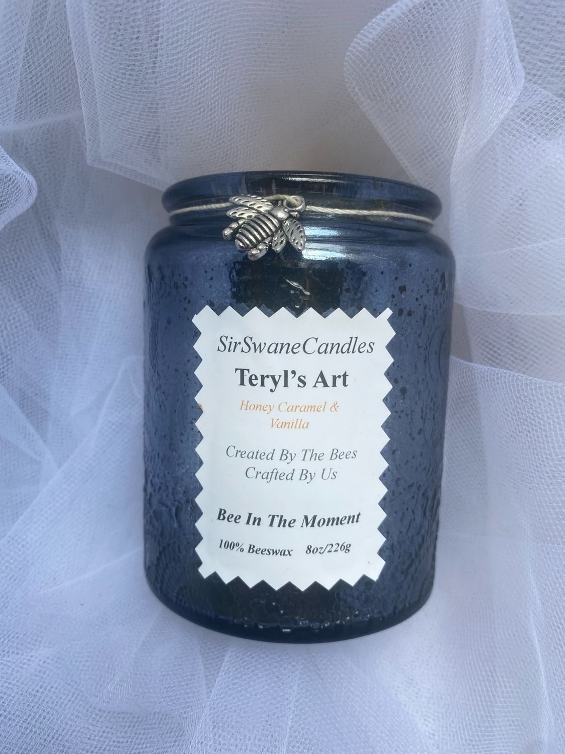 8oz Medium Teryl’s Art (Honey Caramel &amp; Vanilla) Candle