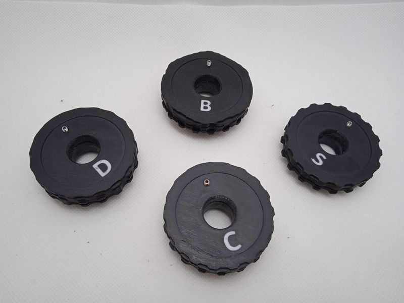 Juego de 4 levas S B C D para máquinas de coser Alfa 1680, 508, 518
