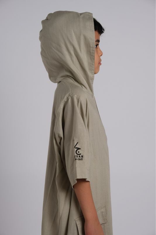 Boys Jalabiya, Hoodie, Laurel color (Summer Collection).