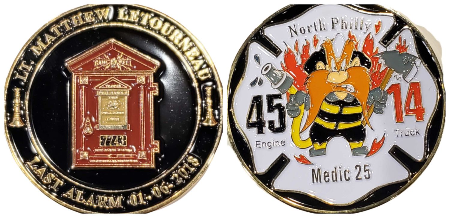 PFD LT. Matthew Letourneau Challenge Coin