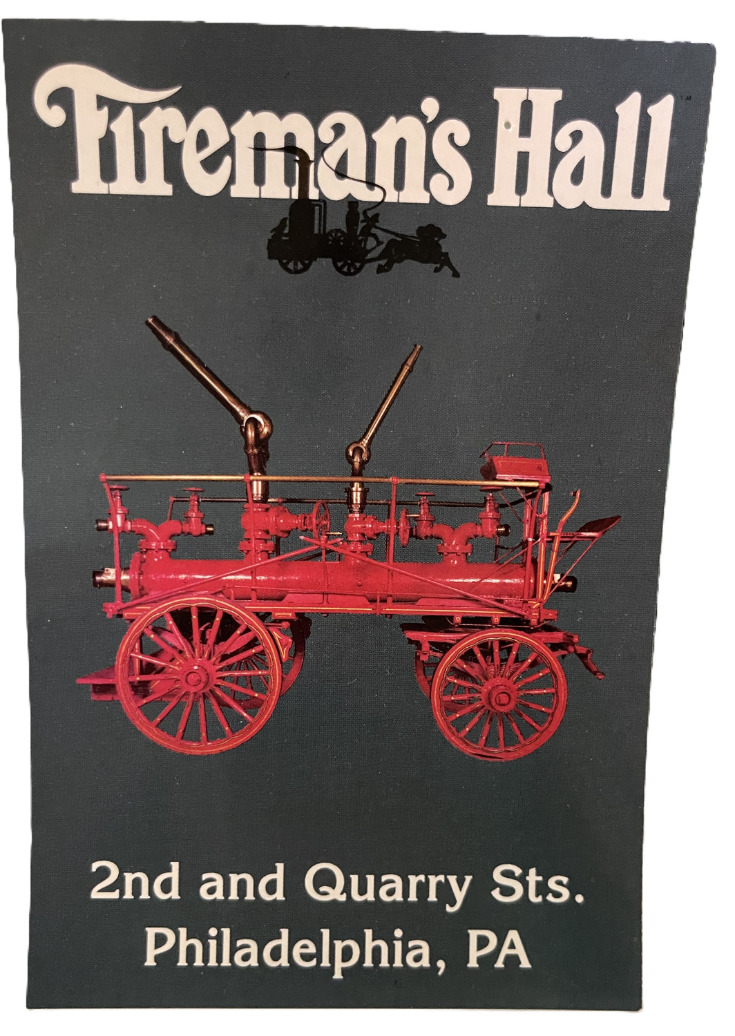 Postcard Fireman&#39;s Hall 1903 Cannon Wagon