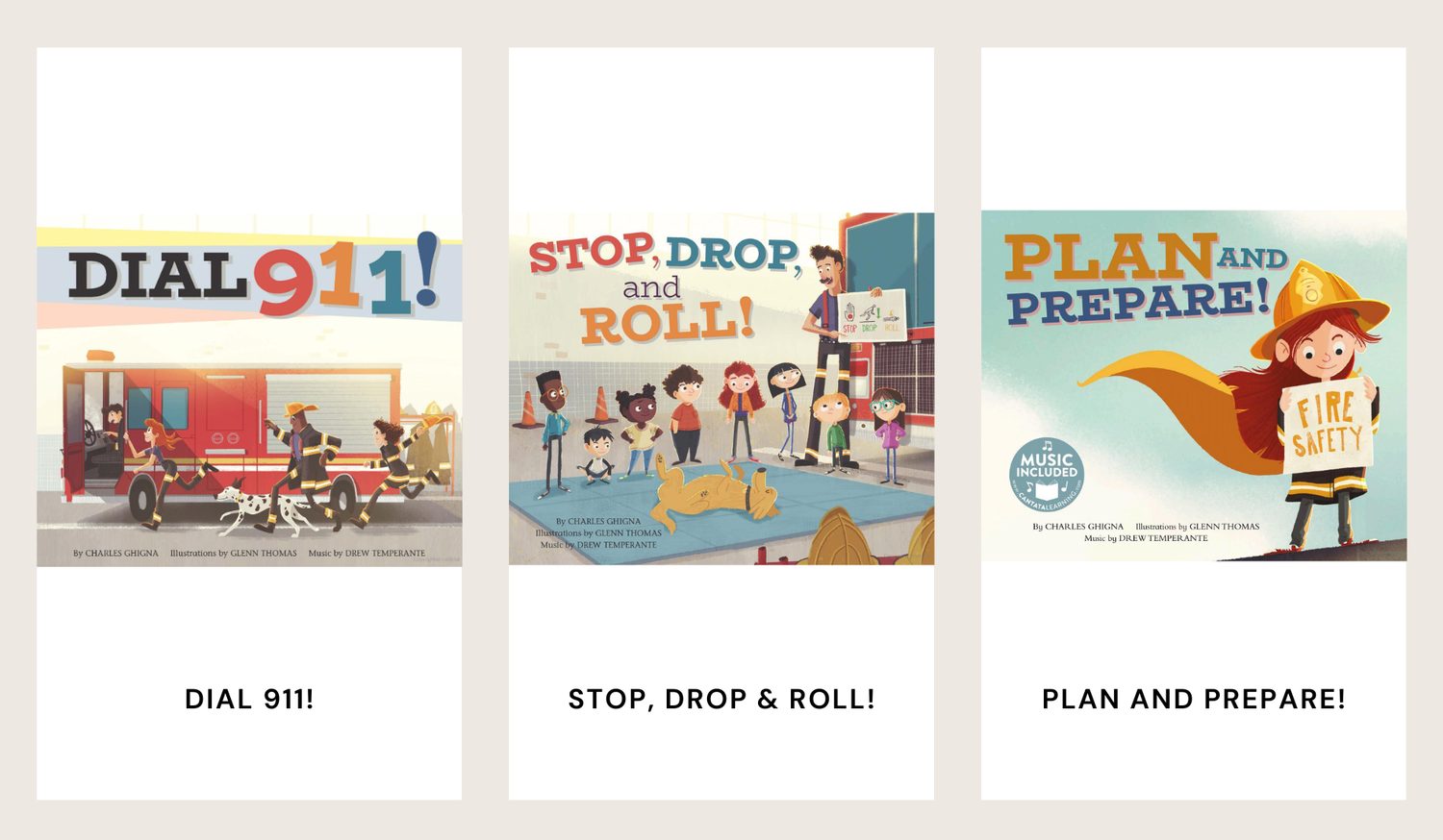 Kids Fire Safety Book Trio
